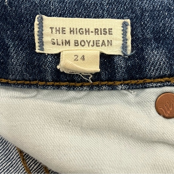 Madewell The High-Rise Slim BoyJean in Tuxedo Style Size 24 - Picture 6 of 6